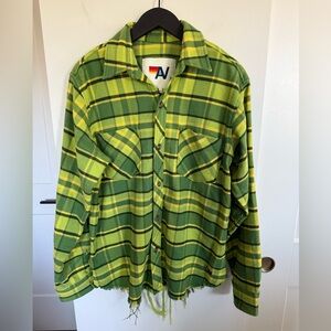 NWT Aviator Nation Plaid Flannel Western Shirt Size Large Unisex